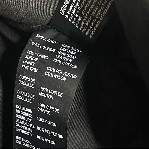 KARL LAGERFELD PARIS Size Small Neil Snap Front Black Leather Bomber Jacket - Picture 6 of 8